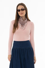 Light Pink Solid Long Sleeve T-Shirt