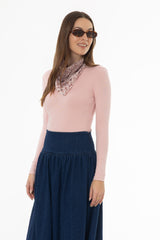 Light Pink Solid Long Sleeve T-Shirt