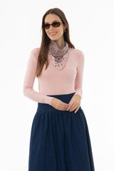 Light Pink Solid Long Sleeve T-Shirt