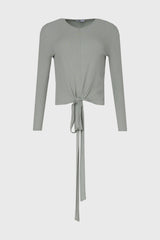 Light Sage Ribbed Tie T-Shirt