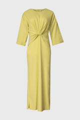 Lime Front Tie Knot Maxi Dress