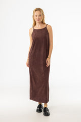 Maroon Microsuede Maxi Jumper