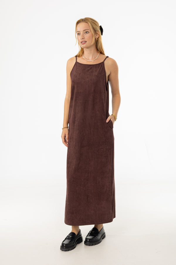Maroon Microsuede Maxi Jumper