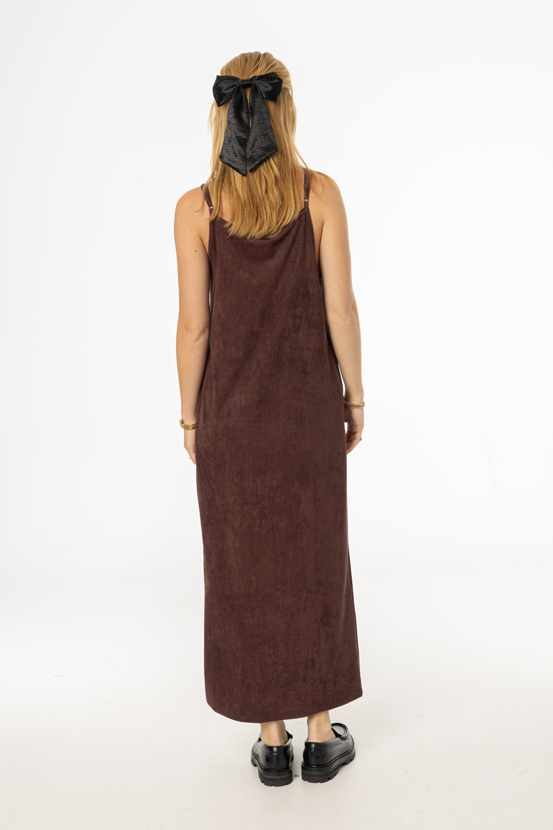 Maroon Microsuede Maxi Jumper