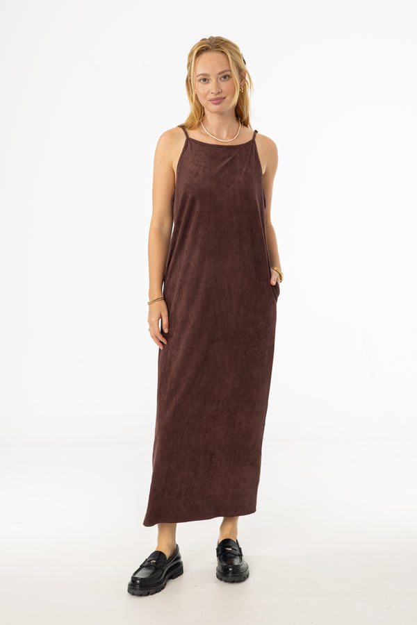 Maroon Microsuede Maxi Jumper