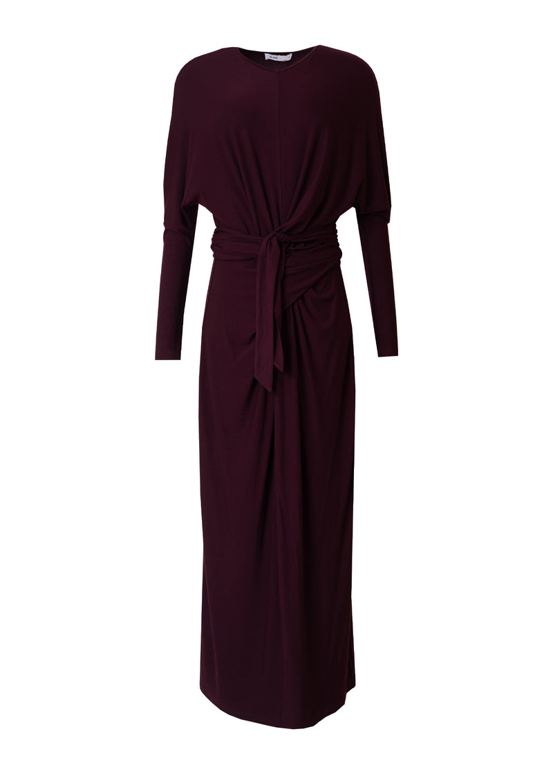 Plum Tie Wrap Maxi