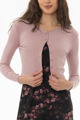 Mauve Basic Cardigan