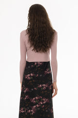 Mauve Basic Cardigan