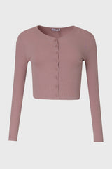 Mauve Basic Cardigan