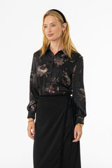 Metallic Floral Printed Blouse