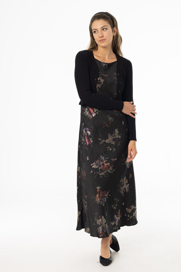 Metallic Floral Printed Slip Jumper