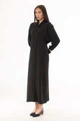 Micro Floral Printed Empire Maxi Dress