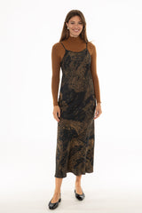 Midnight Garden Printed Slip Dress
