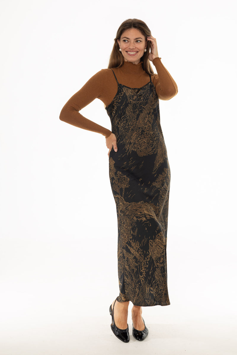 Midnight Garden Printed Slip Dress – BLANK