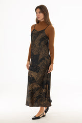 Midnight Garden Printed Slip Dress