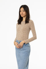 Mocha Floral Printed Round Neck Tee