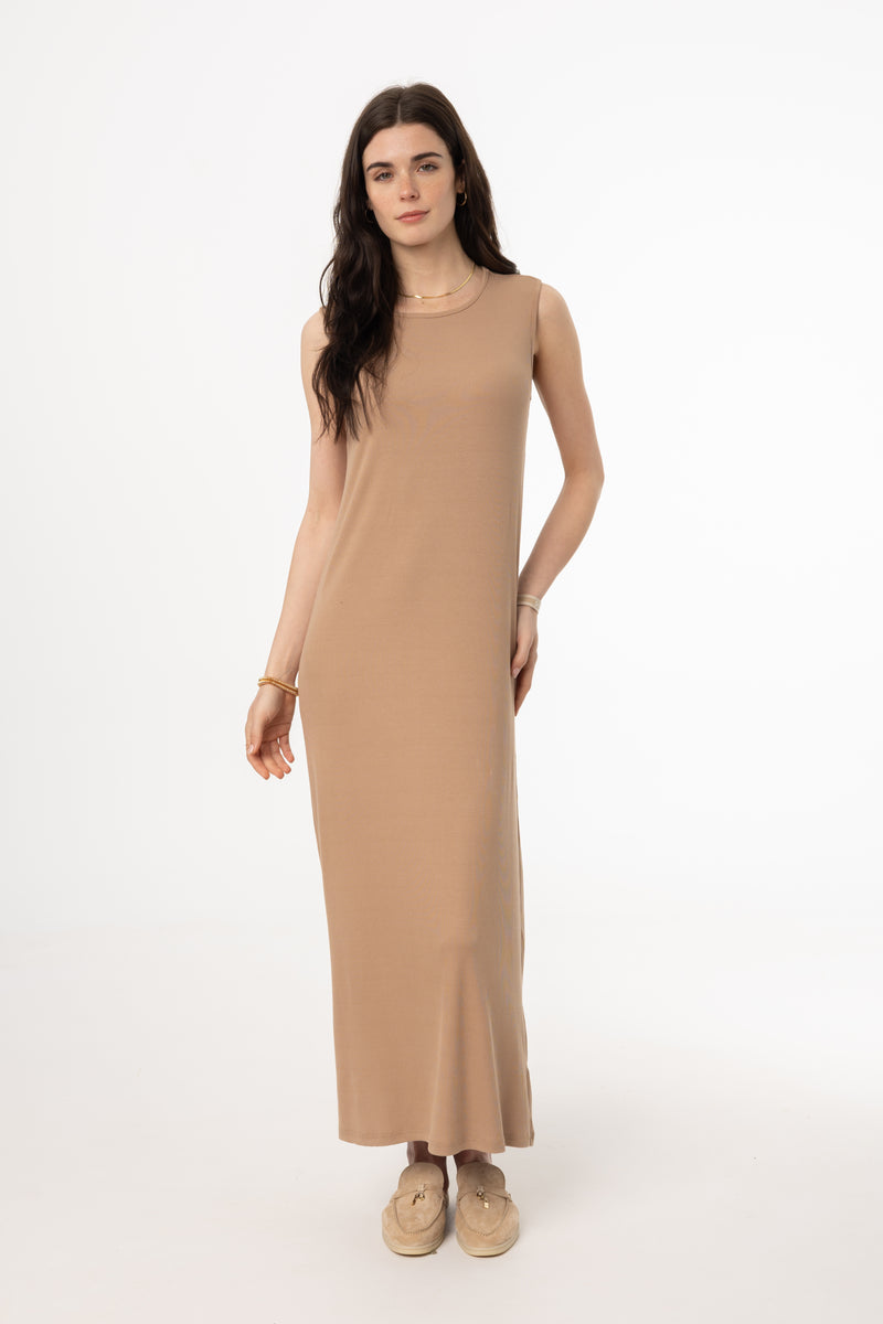 Mocha Ribbed Maxi Jumper