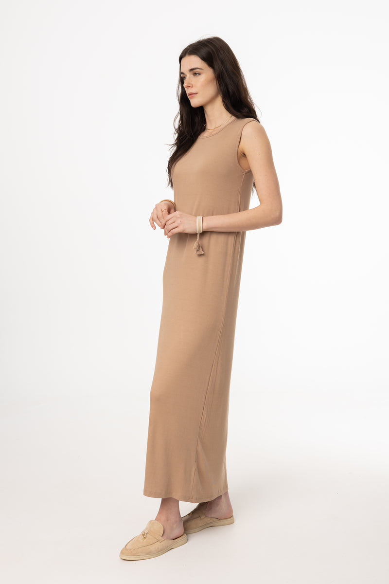 Mocha Ribbed Maxi Jumper