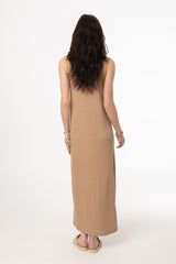 Mocha Ribbed Maxi Jumper