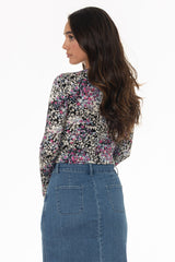 Multi Bloom Printed T-Shirt