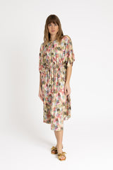 Multi Color Printed Cover Up Dress