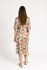 Multi Color Printed Cover Up Dress