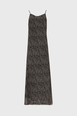 Grey Multi Printed Slip Dress