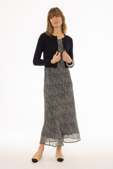 Grey Multi Printed Slip Dress