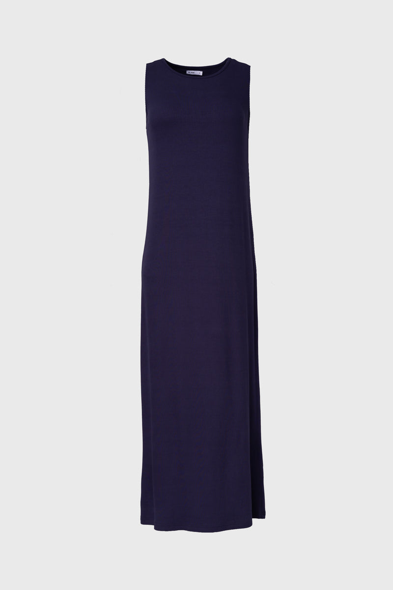 Navy Ribbed Maxi Jumper