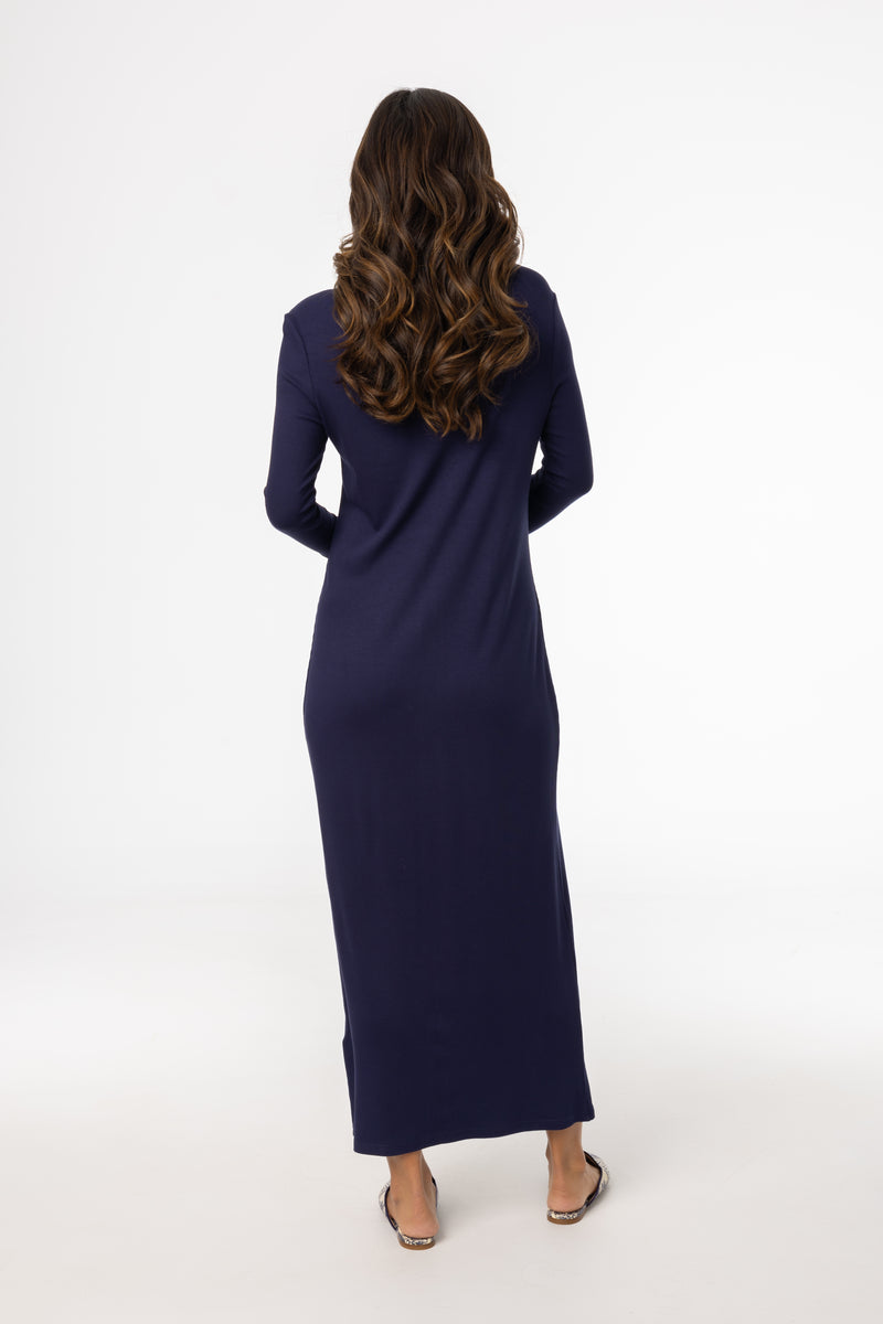 Navy Cardi Maxi Dress