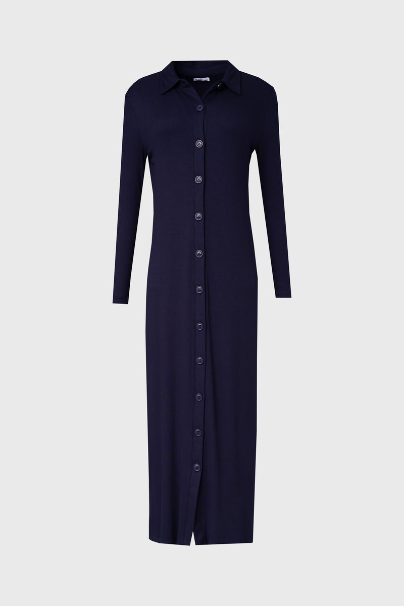 Navy Cardi Maxi Dress