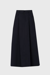 Navy Flare Cargo Maxi Skirt