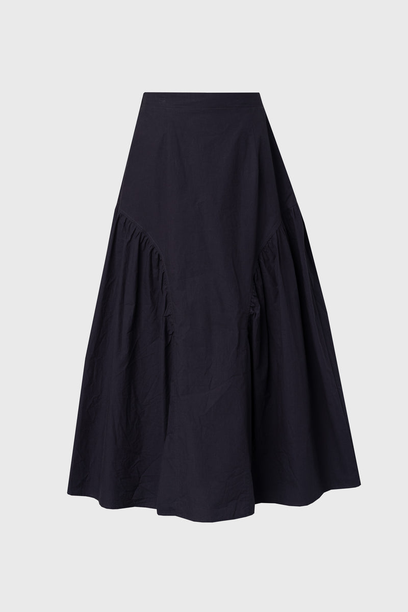 Navy Circle Seam Skirt