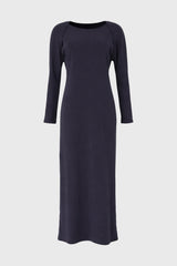 Navy Faux Shrug Maxi Dress