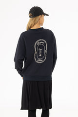 Navy Graphic Sweatshirt