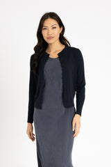 Navy Button Knit Cardigan