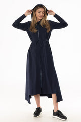 Navy Maxi Sweatshirt Dress