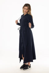 Navy Maxi Sweatshirt Dress