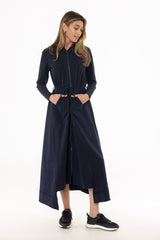 Navy Maxi Sweatshirt Dress