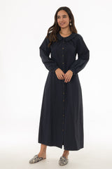 Navy Peter Pan Collar Shirt Dress