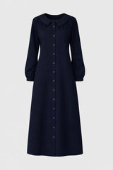 Navy Peter Pan Collar Shirt Dress