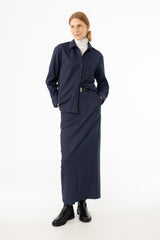 Navy Pinstripe Everyday Skirt