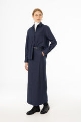 Navy Pinstripe Everyday Skirt