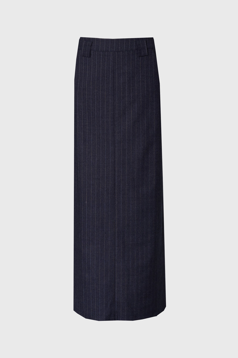 Navy Pinstripe Everyday Skirt
