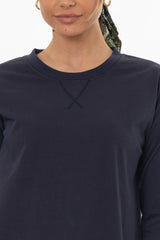 Navy Relaxed Fit long Sleeve T-Shirt