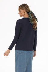 Navy Relaxed Fit long Sleeve T-Shirt