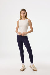 Navy Ribbed Leggings