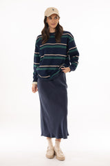 Navy Slip Skirt