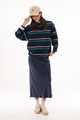 Navy Slip Skirt