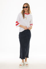 Navy Slip Skirt
